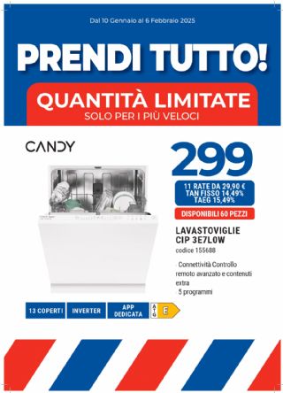 LAVASTOVIGLIE INCASSO CANDY CIP3E7L0W